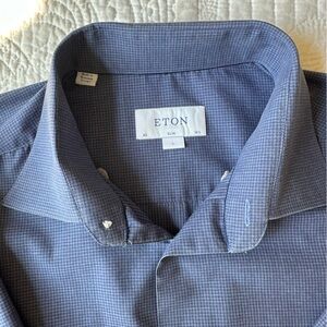 Eton dress shirt with long sleeves. Size 16,5,slim